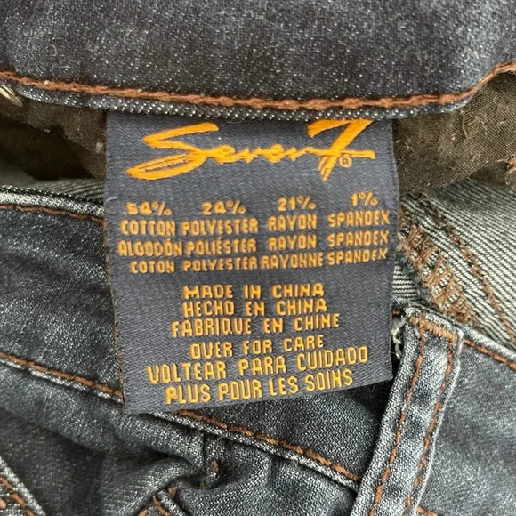 7 Seven For All Mankind Dojo Jeans 29 Flared Denim Bootcut Boho low rise - Picture 9 of 9